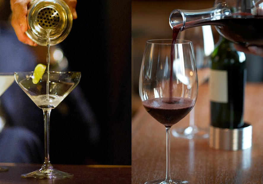 Cocktail and Wine